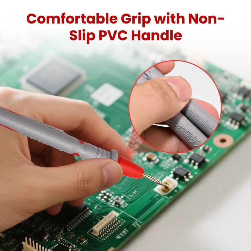 Digital Multimeter with Precision Sharp Leads, 1000v 20a Clamp Tester,