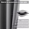 Blackout Curtain Polyester Bedroom Darkening Curtains Dark Grey for Household