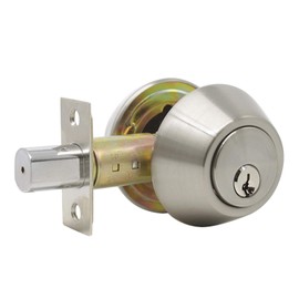 Probrico Double Side Keyed Deadbolt in Brushed Satin Nickel