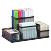 SAYEEC Mesh Desk Organizer, Black Pen Holder for Desk, 4