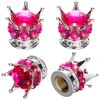 4-Piece Crown Rhinestone Tire Valve Stem Caps