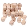 Operitacx Wooden Dice DIY Kit 30 Blank Dice for Painting