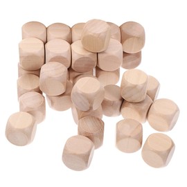 Operitacx Wooden Dice DIY Kit 30 Blank Dice for Painting Number Alphabet Boys and Activity