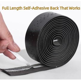 LEXICANMHS Cycling Bicycle Handlebar Tape, Waterproof, Non-Slip and Shock Absorbing with Leather Look for Road Bike and Urban Cycling, Includes Masking Tape and Aluminium Alloy Handlebar Plug, 200 x 3