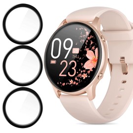 Compatible for Lovtutu Smartwatch Screen Protector, [3 Pack] Lamshaw 3D Full Coverage PET Soft Screen Protector Film Compatible for Lovtutu 1.28'' Smartwatch 2021 (3 Pack)