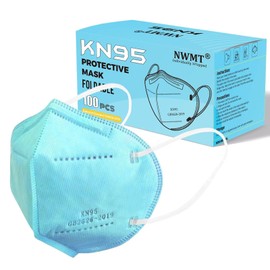 Blue KN95 Face Masks 100 Pack Breathable Disposable Face Masks