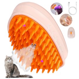 Cat Steam Brush，4 in 1 Cat steam brush for shedding,Portable Pet Hair Removal Tool for Cat and Dog,Self Cleaning Steam Brush for Massage,Clean and Removing Loose Hair
