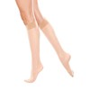 Therafirm Rodilleras transparentes para mujer con compresión suave (15-20 mmHg) (natural, XL)