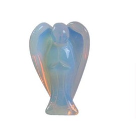 Itian Opal Stone Carved Angel, Natural Crystal Energy Healing Stone, Mini Guardian Angel as a Gift