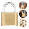 Combination Padlock, 4 Digit Rust Proof Brass Password Lock Waterproof