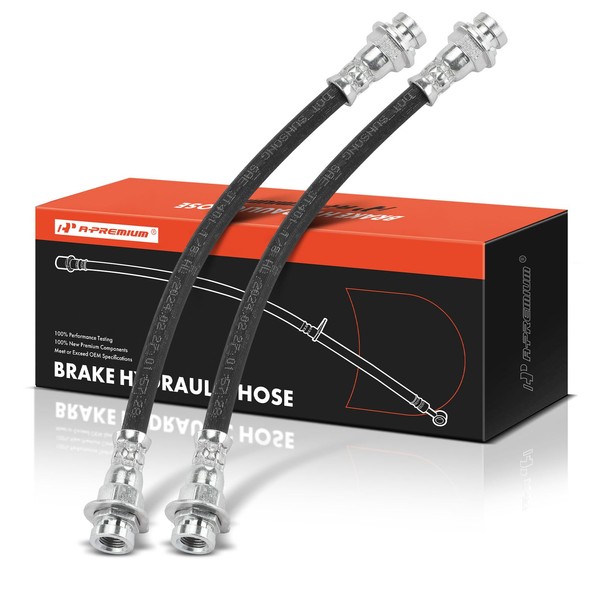 A-Premium Rear Driver and Passenger Side Brake Hydraulic Hose Compatible