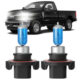 XFLHEHD F250 Halogen Headlight Bulbs Fits For 2005-2020 Ford F250 Halogen High Low Beam Combo, Ultra Bright 5000K White Bulbs, 12V-100W, Pack of 2
