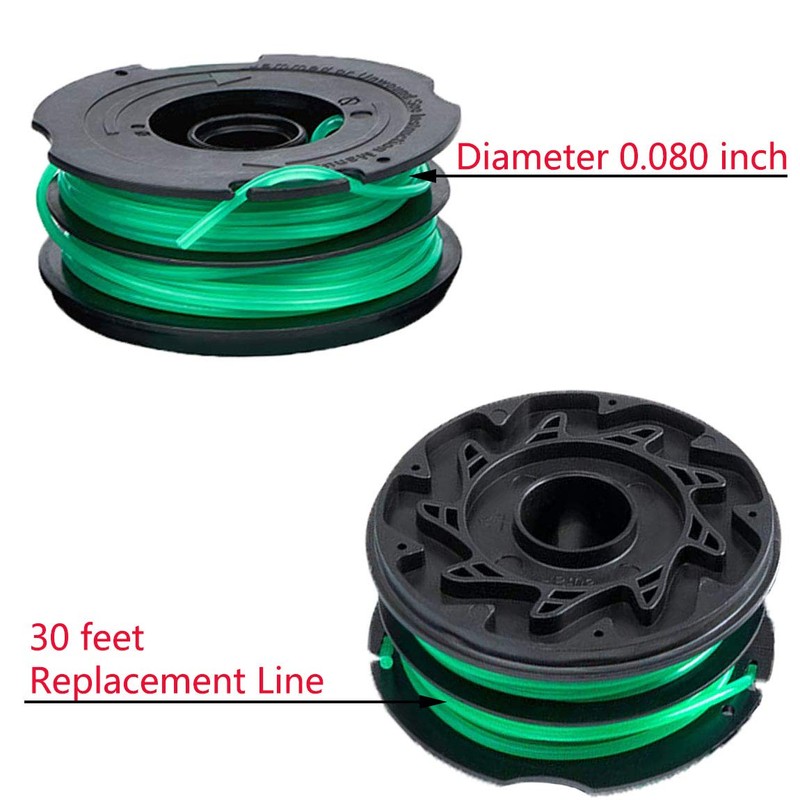 30ft 0.080-inch DF-080 Trimmer Replacement Spool Compatible with Black Decker