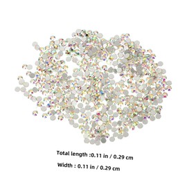 jojofuny 2880pcs DIY Nail Gems Glass Rhinestones Bulk Flatback Gems for Nails Art Charms