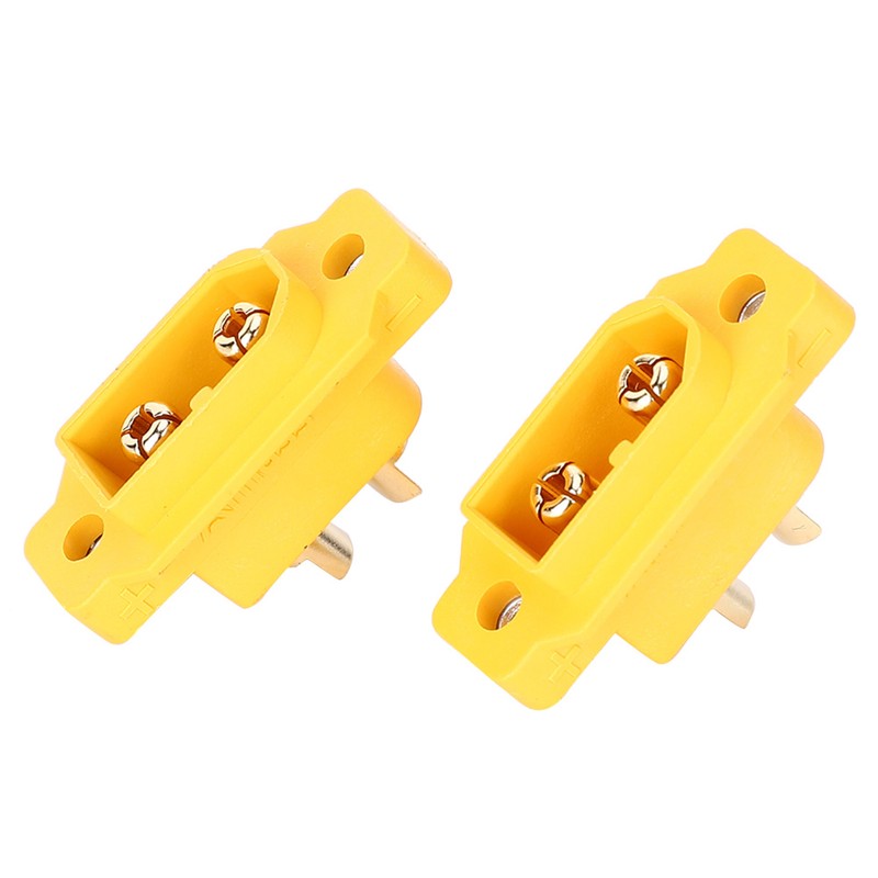 10Pcs Male Plug Connector XT60E1-M Mountable Brass Gold Plated Heat