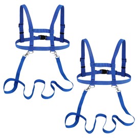 Pack of 2 Horse Lead for Children, Children's Lead Horse Harness for Children to Play Saddle Wooden Horse Accessories Game Horse Lead Climbing Harness Horse Toy Lead for Boys Girls, Blue