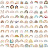 Namvo 100 Pieces Rainbow Stickers Bohemian Style Waterproof Cartoon Stickers