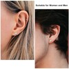Moissanite Stud Earrings 18K White Gold Plated Brilliant Round Cut