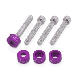 AJP Distributors JDM Engine Distributor Cap Cup Washers Bolts Aluminum Motor Dress Up Kit Purple Compatible/Replacement For Civic Integra CRX DelSol B-Series B16A2 B16A3 B18C1 B18C5 B16 B17 B18 B20