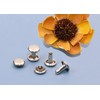 ONLYKXY 100pcs Metallic Leathercraft Rivets Double Cap 8MM/0.3inch Rivet Bottom