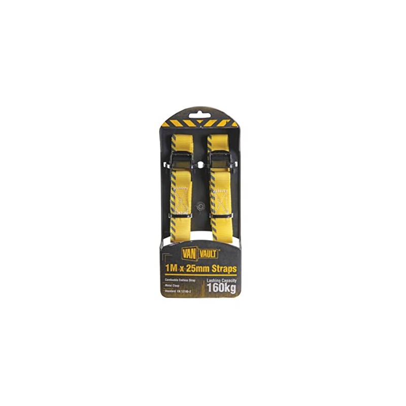 Van Vault S10678 1M x 25mm Endless Strap-Pair, Yellow