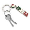 Powersell Italian National Flag Metal Keyring Key Ring for Men