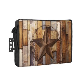 Outdoor TV Cover Vintage Star of Texas Farmhouse Barns Waterproof Weatherproof TV Covers for 40 to 43 Inch Outside Flat Screen TV Protector Shield 40"W x 25"H x 4.5"D