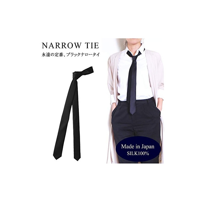 D Plus Arts Modal Thin Narrow Tie, Thin Tie, Solid