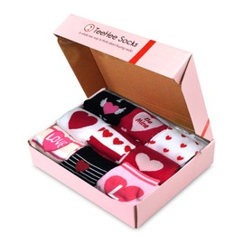 Valentines Day Loved One Knee High Socks for Women 9-Pairs Gift Box (Valentine)