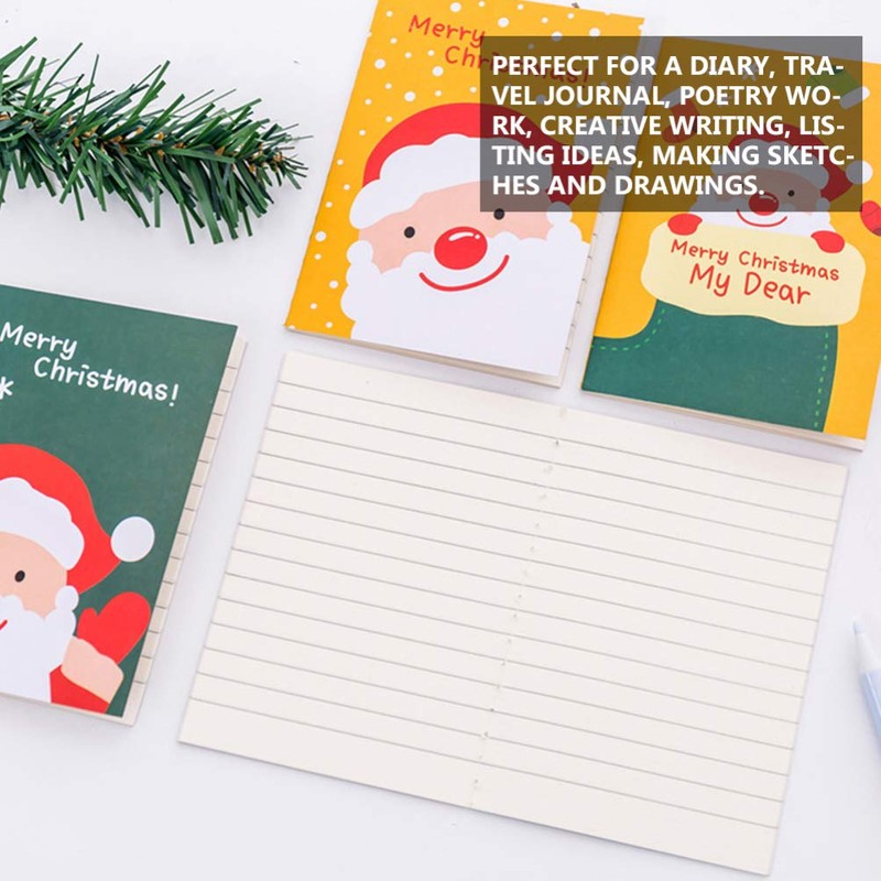 EXCEART Bag 24 Pieces Christmas Pocket Notebooks Cute Snowman Memo
