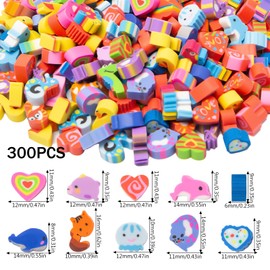 Sxutop Pack of 300 Mini Erasers Children's Novelty Erasers Animals Small Eraser Cute School Pencil Eraser Set Party Bag Child School Supplies for Children Homework and Gifts