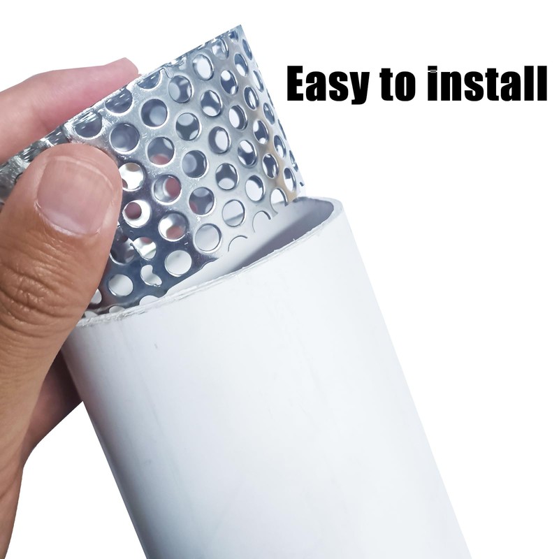 PVC Termination Mesh Vent Cover, Furnace&Roof Vent Cap, OD 2.4in