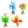 COMSUN 10 Pack Artificial Aquarium Plants, Small Size 4 to