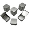 CHSZCHOMER Sturdy Metal Tin Box Set Pack of 12 Silver