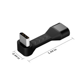 PeakDo USB-C Male to Female Adapter 90 Degree,18W Flexural USB Type C Adapter Extension for Steam Deck,ROG Ally,Switch,Laptop,Tablet and Mobile Phones,Supports 4K@60Hz,10Gbps Data Transfer(2 Pack)