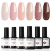 modelones modelones Gel Nail Polish Kit -6 Colors Spring Nude