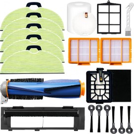 Replacement Parts Compatible with Shark AV2610WA AV2630WA RV2610WA Matrix Plus Robot Vacuum Cleaner,1 Main Brush,1 Main Brush Cover,2 Filters,5 Mop Pads,6 Side Brushes,1 Pre Filter,1 Pre-Motor Foam