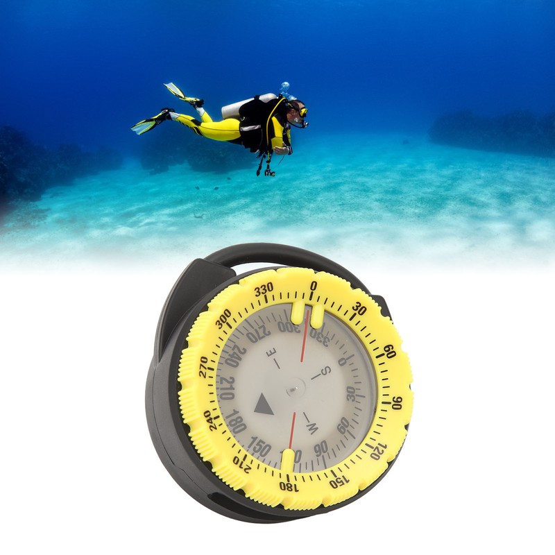 50M Underwater Diving Compass Luminous Magnetic Waterproof Pipe Clamp Diving
