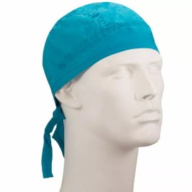 BCAH Blue Bandana Headwrap Skull Cap Do Rag Motorcycle Doo Du Dew Hair Scarf Cotton