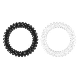invisibobble Slim Hair Scrunchies Day and Night I 6 x Thin Hair Bobbles Black & White for Girls and Women I Elegant Look & Strong Hold I Designed in the Heart of Munich