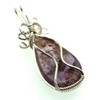 Super 7 Gemstone Sterling Silver Wire Wrapped Pendant