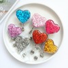 Heart Retractable Badge Holder, ID Card Clips, Badge Reel for