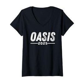 Womens Oasis 2025 Vacation California CA Vintage Retro Souvenirs V-Neck T-Shirt