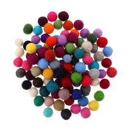 jojofuny 2cm Wool Felt Balls 100pcs Assorted Colors for DIY Craft Decorations Handmade Pom Poms for Boys and Girls Projects and Home Decor