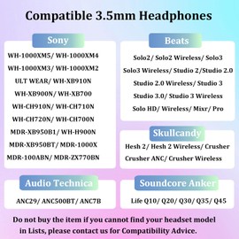 Xintronics Replacement Audio Cable Cord for Sony Headphones, Extension Wire 3.5mm to 3.5mm for Sony WH-1000XM5 WH-1000XM4 WH-1000XM3 WH-CH720N ULT WEAR WH-CH710N WH-XB910N (No Mic)