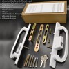 Eockatoo Patio Sliding Glass Door Handle Set with Mortise Lock