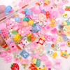 Niangzisewing Lots Random Jelly-Color 80pcs Resin Flatback Flat Backs Scrapbooking