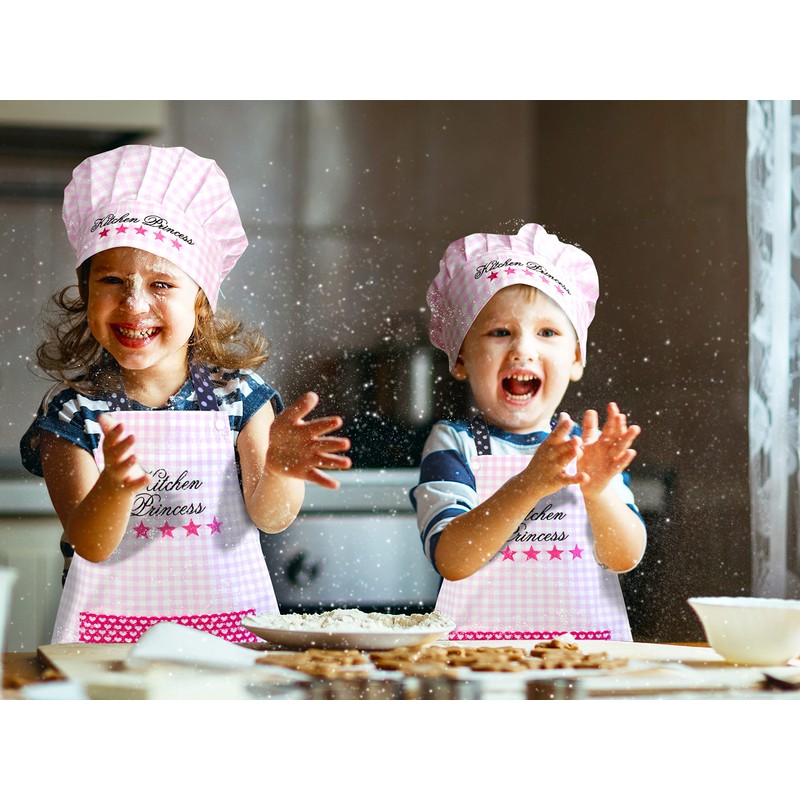 Emily ́s Check Chef's Hat in One Size or Kitchen