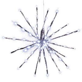 Meteor Star 80 LED Light Colour White Diameter 40 cm Outdoor with Timer and Transformer Christmas Star Decorative Star Christmas Lighting