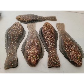 Kustom Kraft   Kustom Kraft BADDAB Soft Plastic 7" Sanddab Copper Haze Lingcod Lure Bait 5 Pk